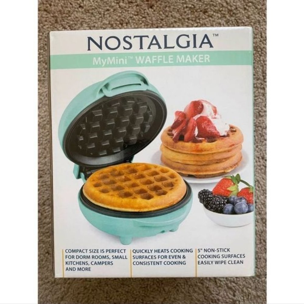 Nostalgia MyMini Waffle Maker Teal